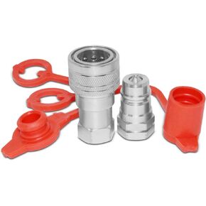 3/8" Ag ISO 5675 Hydraulic Quick Connect Pioneer Style Coupler Set, 3/8" NPT Thread