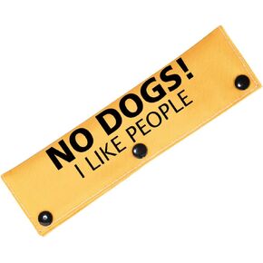 PWHAOO No Dogs/No People Leash Wrap Give Me Space Dog Leash Wrap Rescue Dog Lead Cover (NO Dogs Like People Sleeve)