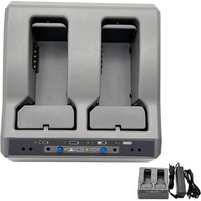 Liyuusi 2 Slot Battery Charger for Trimble GPS S8 S6 R6 R7 R8 R10 Battery, New Update Dual Charger for Trimble Total Station GNSS GPS RTK Battery