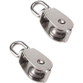 15mm Stainless Steel 304 Single-sheaved Wire Rope Pulley Block,Pack of 2