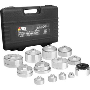 EWK 13 Pcs Forged Oil Filter Wrench Set for Toyota, Ford, Mercedes, BMW, Volvo, Audi, VW - 24mm to 90mm