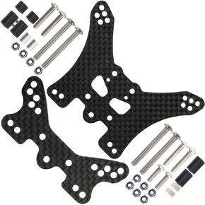 TOOMOD Carbon Adjustable Shock Absorber Front/Rear Shock Damper Stay for Tamiya RC TT-02B Off-Road Car Chassis Upgrades Replace Parts