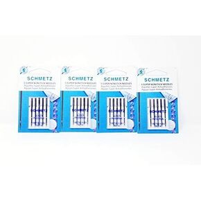 SCHMETZ Super NONSTICK Needles (5 Needles per Package) ~ Includes 1 Pack of Each Size 70/10, 80/12, 90/14 & 100/16