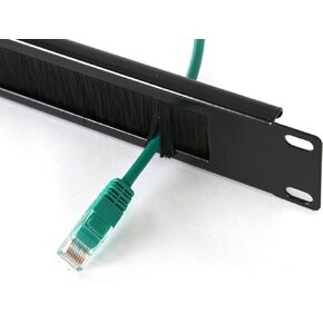 Penn Elcom R1268/1UK-PBS 1U Rack Panel with Brushed Opening for Cable