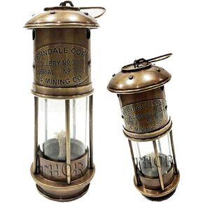 Antique Style Nautical Brass Miner Ship Lantern Oil Lamp Vintage Maritime Decor 6" Rustic Vintage Home Decor Gifts