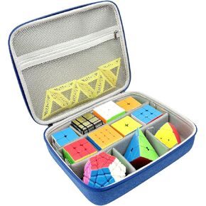 Speed Cube Travel Storage Case Bag Compatible with Shashibo/for Rubik’s/for Roxenda Brain Teaser Fidget Toy. Carrying Holder for Cube Puzzle Travel Game for Kids Teens Adults (Case Only) (Black)