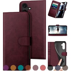 for Samsung Galaxy S24 Plus/S24+ Genuine Leather Wallet case 【RFID Blocking】【4 Credit Card Holder】【Real Leather】 Flip Folio Book Phone case Protective Cover Women Men for S24Plus case Black in Kuwait