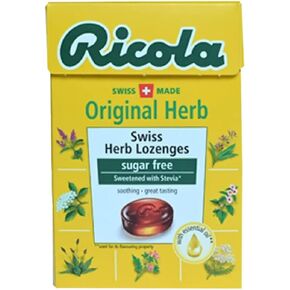 Ricola Swiss Sugar Free Herb with Stevia herbal drops 45g (Pack of 10)
