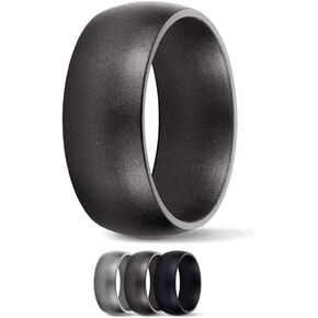 SafeRingz TITAN Silicone Wedding Ring, 9mm, Made in the USA, Men or Women, Size 10-18