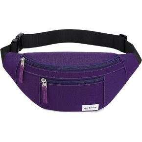 Abshoo Mens Crossbody Fanny Pack Womens Belt Bag Travel Hiking Running Waist Bag (Black)