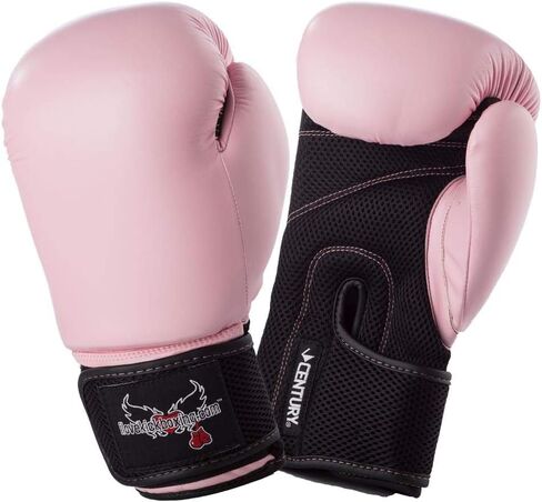 قفازات الملاكمة الوردية القرنية للنساء - 12 أونصة | مسامي مع راحة شبكية | الإبهام المرفق | لف المعصم لملاءمة مثالية | يُستخدم عند الملاكمة أو التألق أو لكمة الحقيبة | معدات للتدريب في المنزل in Kuwait