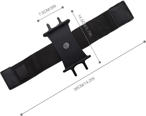 حزام يد للجري من MOGALY قابل للدوران 360 درجة، حامل هاتف للركض 3 في 1، حامل هاتف رياضي للدراجة، يناسب جميع الهواتف الذكية مقاس 4.7-7.3 بوصة (أسود) in Kuwait