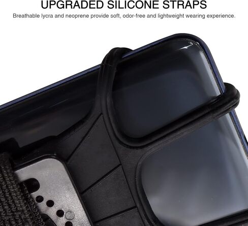 حزام يد للجري من MOGALY قابل للدوران 360 درجة، حامل هاتف للركض 3 في 1، حامل هاتف رياضي للدراجة، يناسب جميع الهواتف الذكية مقاس 4.7-7.3 بوصة (أسود) in Kuwait