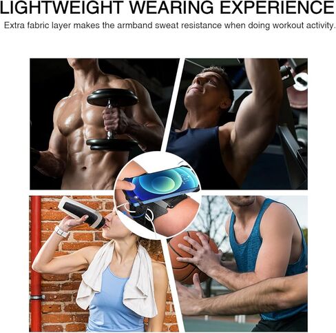 حزام يد للجري من MOGALY قابل للدوران 360 درجة، حامل هاتف للركض 3 في 1، حامل هاتف رياضي للدراجة، يناسب جميع الهواتف الذكية مقاس 4.7-7.3 بوصة (أسود) in Kuwait