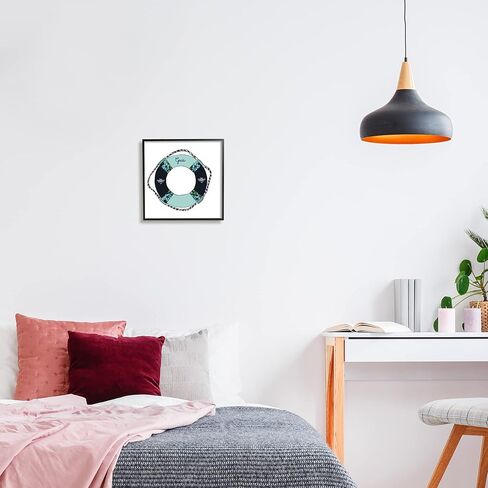 Stupell Industries Trendy Nautical Life Buoy Glam Style Pattern Framed Wall Art, Design By Amelia Noyes in Saudi Arabia