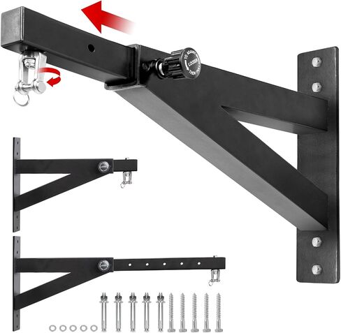 Yes4All Heavy Bag Hanger Wall Mount Punching Bag Hanger, Adjustable Heavy Duty Boxing Bag Bracket for Home Gym Indoor Outdoor in Saudi Arabia