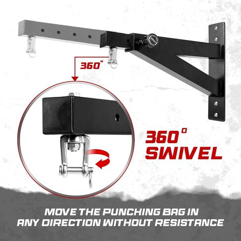 Yes4All Heavy Bag Hanger Wall Mount Punching Bag Hanger, Adjustable Heavy Duty Boxing Bag Bracket for Home Gym Indoor Outdoor in Saudi Arabia