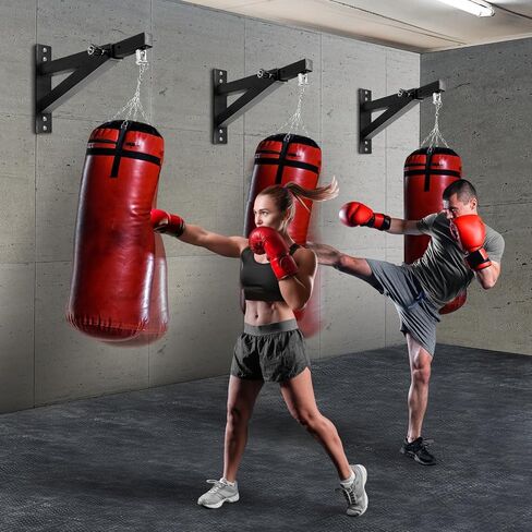 Yes4All Heavy Bag Hanger Wall Mount Punching Bag Hanger, Adjustable Heavy Duty Boxing Bag Bracket for Home Gym Indoor Outdoor in Saudi Arabia