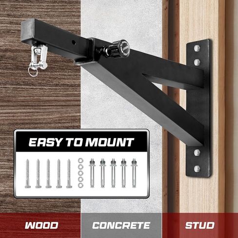 Yes4All Heavy Bag Hanger Wall Mount Punching Bag Hanger, Adjustable Heavy Duty Boxing Bag Bracket for Home Gym Indoor Outdoor in Saudi Arabia