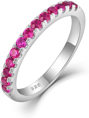 YIFSIY Stackable Ring 925 Sterling Silver Stacking Rings for Women Eternity Cubic Zirconia Ring in Saudi Arabia