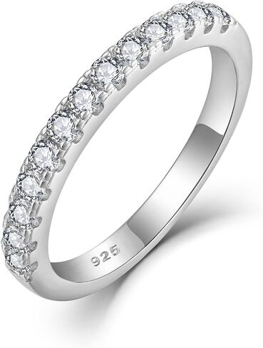 YIFSIY Stackable Ring 925 Sterling Silver Stacking Rings for Women Eternity Cubic Zirconia Ring in Saudi Arabia