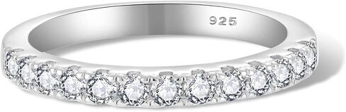 YIFSIY Stackable Ring 925 Sterling Silver Stacking Rings for Women Eternity Cubic Zirconia Ring in Saudi Arabia