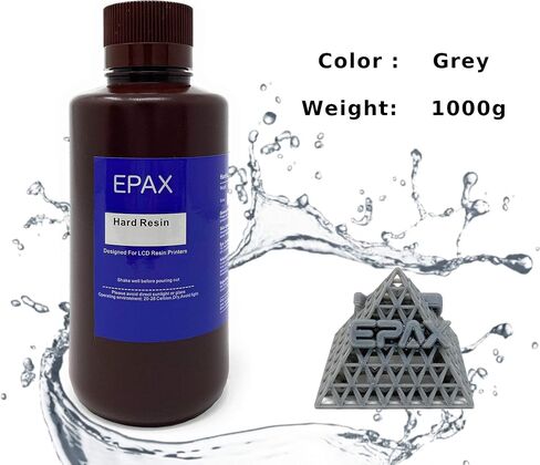 طابعة EPAX ثلاثية الأبعاد من الراتنج الصلب لطابعات LCD ثلاثية الأبعاد، 1 كجم، رمادي in Kuwait