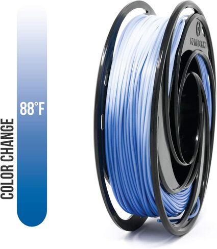 خيوط Gizmo Dorks PLA مقاس 1.75 ملم 200 جرام للطابعات ثلاثية الأبعاد، يتغير لون الحرارة من الأزرق إلى الأبيض in Kuwait