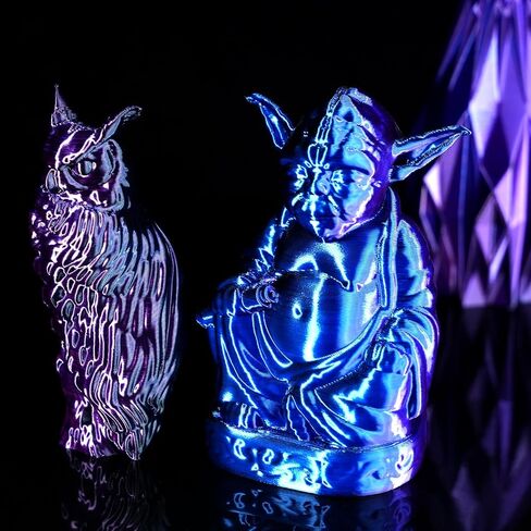 Silk Dual Color PLA Filament, Coextrusion PLA Filament 1.75mm, +/-0.03mm, 1KG/Roll, Silk PLA Black & Gold in Saudi Arabia
