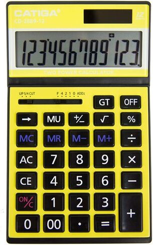 Desktop 12-Digit Business Calculator with Dual Power, Solar and Battery, for Basic Calculations, Desk Calculators for School or Office Small in Saudi Arabia
