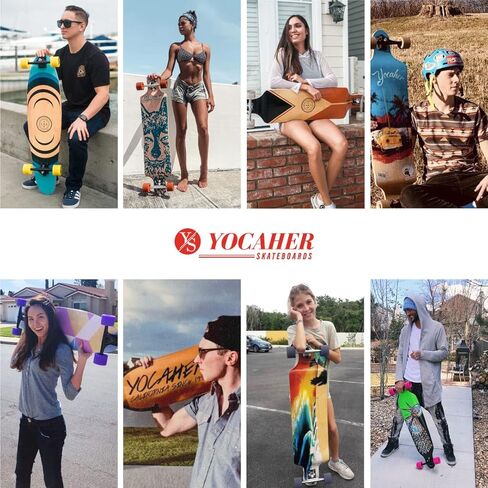 Yocaher Spirit Wolf Longboard Complete Skateboard Cruiser - متوفر بجميع الأشكال in Kuwait