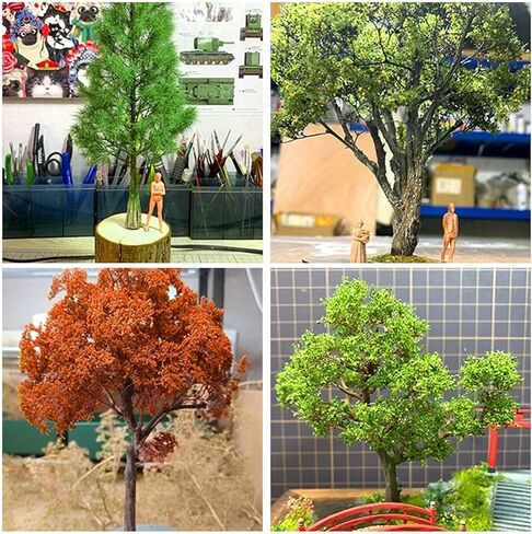 كايواي 7 ألوان واقعية لأوراق الشجر المصغرة نموذج أوراق محاكاة أوراق الشجر DIY للسكك الحديدية الجنية حديقة محاكاة الكرمة لحديقة الجنية ديوراما مشهد المناظر الطبيعية in Kuwait