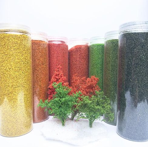 كايواي 7 ألوان واقعية لأوراق الشجر المصغرة نموذج أوراق محاكاة أوراق الشجر DIY للسكك الحديدية الجنية حديقة محاكاة الكرمة لحديقة الجنية ديوراما مشهد المناظر الطبيعية in Kuwait