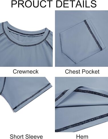 Runcati Mens Short Sleeve Swim Shirts Rash Guard UPF 50+ UV Sun Protection Beach Fishing Quick Dry T-Shirt in Saudi Arabia