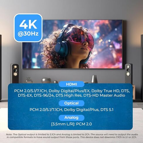 OREI Quad Multi HDMI Viewer 4 in 2 Out, HDMI Matrix Switcher 4 Ports Seamless Switching and IR Remote Supports 4K PIP PS5/PC/DVD/Security Camera, HDMI Switch RS-232 Optical Out - HDS-402MV in Saudi Arabia