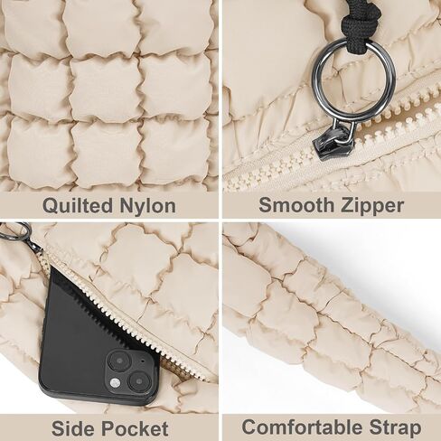 Juoxeepy Quilted Tote Bag Large Quilted Carryall Puffer Shoulder Bag Lightweight Quilted Padding Hobo Bag Quilted Bag in Saudi Arabia