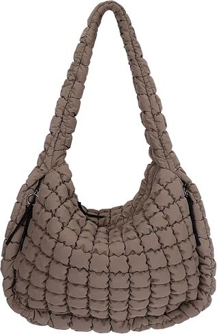Juoxeepy Quilted Tote Bag Large Quilted Carryall Puffer Shoulder Bag Lightweight Quilted Padding Hobo Bag Quilted Bag in Saudi Arabia