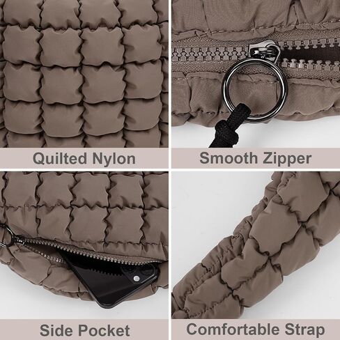 Juoxeepy Quilted Tote Bag Large Quilted Carryall Puffer Shoulder Bag Lightweight Quilted Padding Hobo Bag Quilted Bag in Saudi Arabia