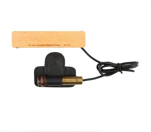 Wood Guitar Pickup, Portable Closed Guitar Pickup Wooden Passive Magnetic External Pickup 6.35mm Plug for Acoustic Folk Guitar in Saudi Arabia