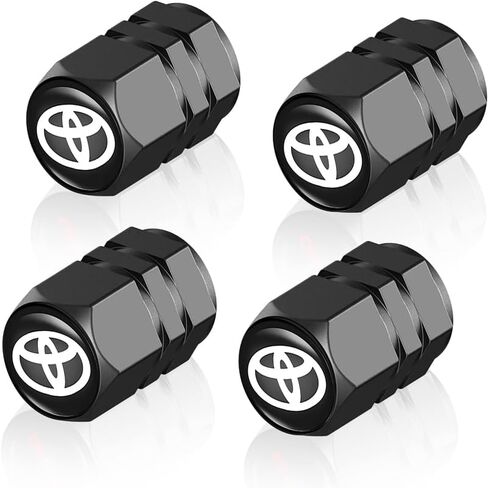 MAISUY Tire Valve Caps, Valve Stem Caps for TRD Racing Development Sequoia Tundra Tacoma 4Runner PRO, Car Tire Caps for Corrosion Resistant Leak-Proof Car Accessories, Black in Saudi Arabia