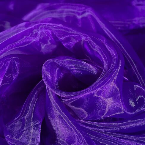 Fynite Sheer Organza Fabric | 1 Yard Long | 44" Wide | Bridal Solid Sheer Organza Bolt for Wedding Dress Fashion Craft Decorations Silky Shiny Sheer Organza - White in Saudi Arabia