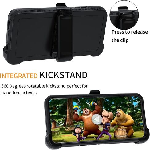 NUFR for Moto One 5G Ace Case,Motorola One 5G Ace 2021 Heavy Duty case[ with Clip], [Shockproof] [Dropproof] [Dust-Proof], Compatible with Motorola one 5G ace (Black) in Saudi Arabia