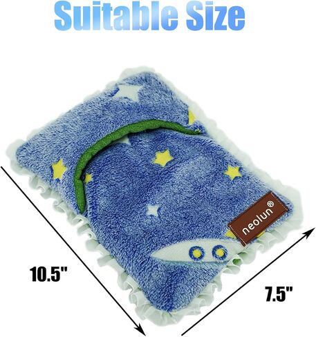 neolun Rabbit Bunny Bed Guinea Pig Bed Noctilucent Mats Plush Bunny Pad Mats Small Animal Dog Cat Bed Dog Crate Kennel Pad Mat Hamster Cozy Dog Bed Mat for Small Animal(Colorful) in Saudi Arabia