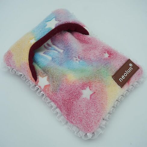 neolun Rabbit Bunny Bed Guinea Pig Bed Noctilucent Mats Plush Bunny Pad Mats Small Animal Dog Cat Bed Dog Crate Kennel Pad Mat Hamster Cozy Dog Bed Mat for Small Animal(Colorful) in Saudi Arabia