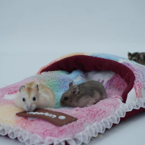 neolun Rabbit Bunny Bed Guinea Pig Bed Noctilucent Mats Plush Bunny Pad Mats Small Animal Dog Cat Bed Dog Crate Kennel Pad Mat Hamster Cozy Dog Bed Mat for Small Animal(Colorful) in Saudi Arabia
