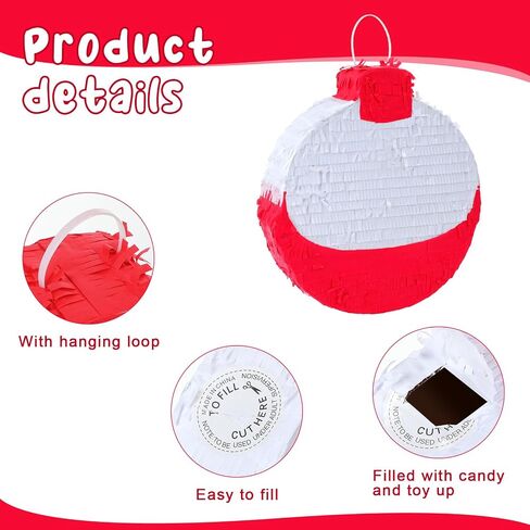 VercanMonth Summer Fishing Bobbers Pinata with Pinata Stick and Blindfold Confetti Set Birthday Pinata for Fishing Fishermen Theme Birthday Party Decors Party Favors Photo Prop Supplies Decorations in Saudi Arabia