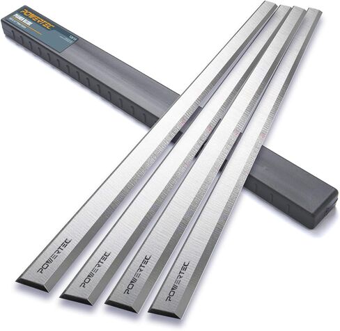 شفرات مسوي POWERTEC 12-1/2 بوصة للحرفي 23378، Jet JWP-12، JWP-12-4P، JWP-12DX، Rockwell RK9018، Wilton 99178، 34463 Planer، بديل لسكاكين Planer Craftsman 23315، مجموعة من 4 (12818DD) in Saudi Arabia