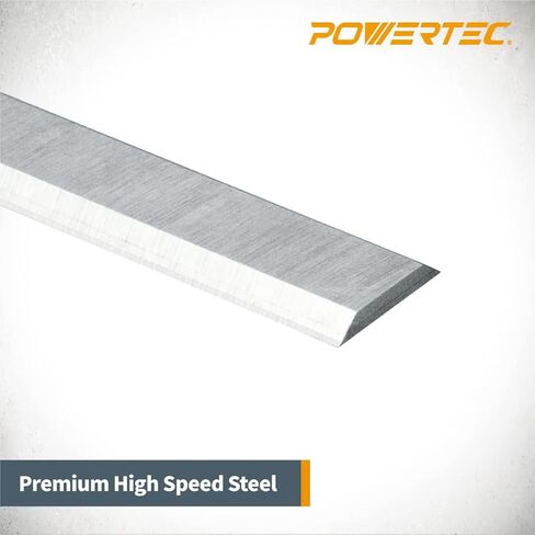 شفرات مسوي POWERTEC 12-1/2 بوصة للحرفي 23378، Jet JWP-12، JWP-12-4P، JWP-12DX، Rockwell RK9018، Wilton 99178، 34463 Planer، بديل لسكاكين Planer Craftsman 23315، مجموعة من 4 (12818DD) in Saudi Arabia
