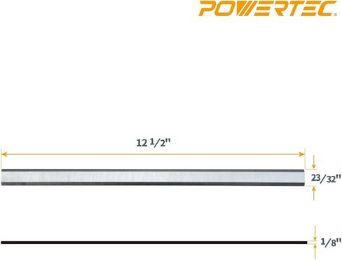 شفرات مسوي POWERTEC 12-1/2 بوصة للحرفي 23378، Jet JWP-12، JWP-12-4P، JWP-12DX، Rockwell RK9018، Wilton 99178، 34463 Planer، بديل لسكاكين Planer Craftsman 23315، مجموعة من 4 (12818DD) in Saudi Arabia