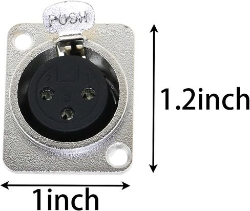 MEETOOT 4PCS 3Pin Female Stage Speaker Gold Plated XLR Female Socket Carillon Holder for Audio Connectors Cassette Plugs Sockets Stage Lighting Connectors and Other Audio Equipment in Saudi Arabia